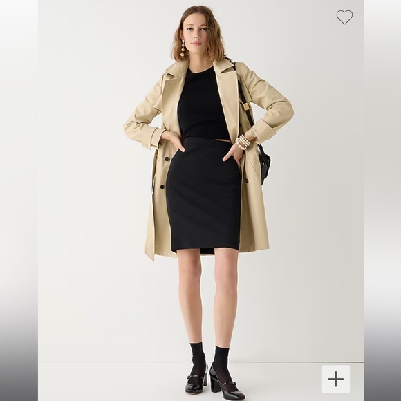 J. Crew | The Pencil Skirt Black Wool Blend - 0 - Picture 1 of 7
